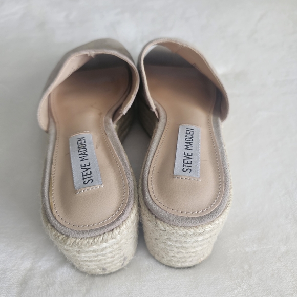 Steve Madden Platform Shoes 6M Beige Suede - Picture 3 of 7